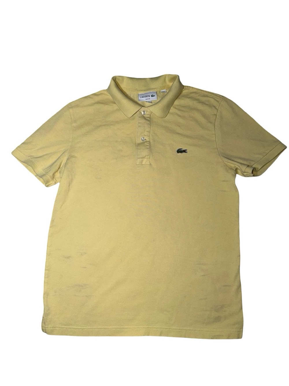 Lacoste Slim Fit Cotton Piqué Short Sleeve Polo Shirt Embroidered Crocodile Logo